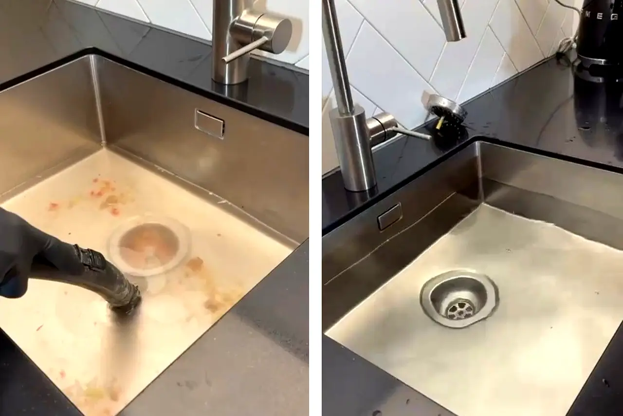 Keukenafvoer ontstoppen – voor en na professionele ontstopping Keukenafvoer ontstoppen – voor en na professionele ontstopping